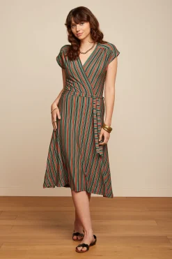 King Louie Jurken|Abigail Dress Castillo Stripe Black