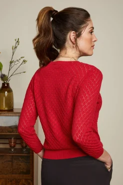 King Louie Tops & Shirts|Agnes Top Loop Ajour Chili Red