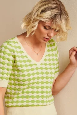 King Louie Tops & Shirts|Agnes V Top Turtle Macaw Green