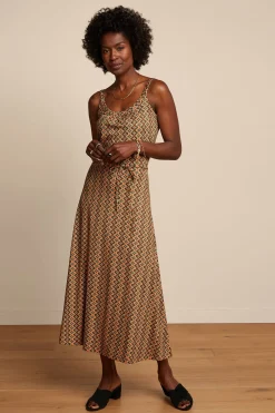 King Louie Jurken|Allison Midi Dress Twisted Black