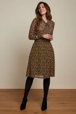 King Louie Jurken|Amalia Dress Patchouli Olive Green