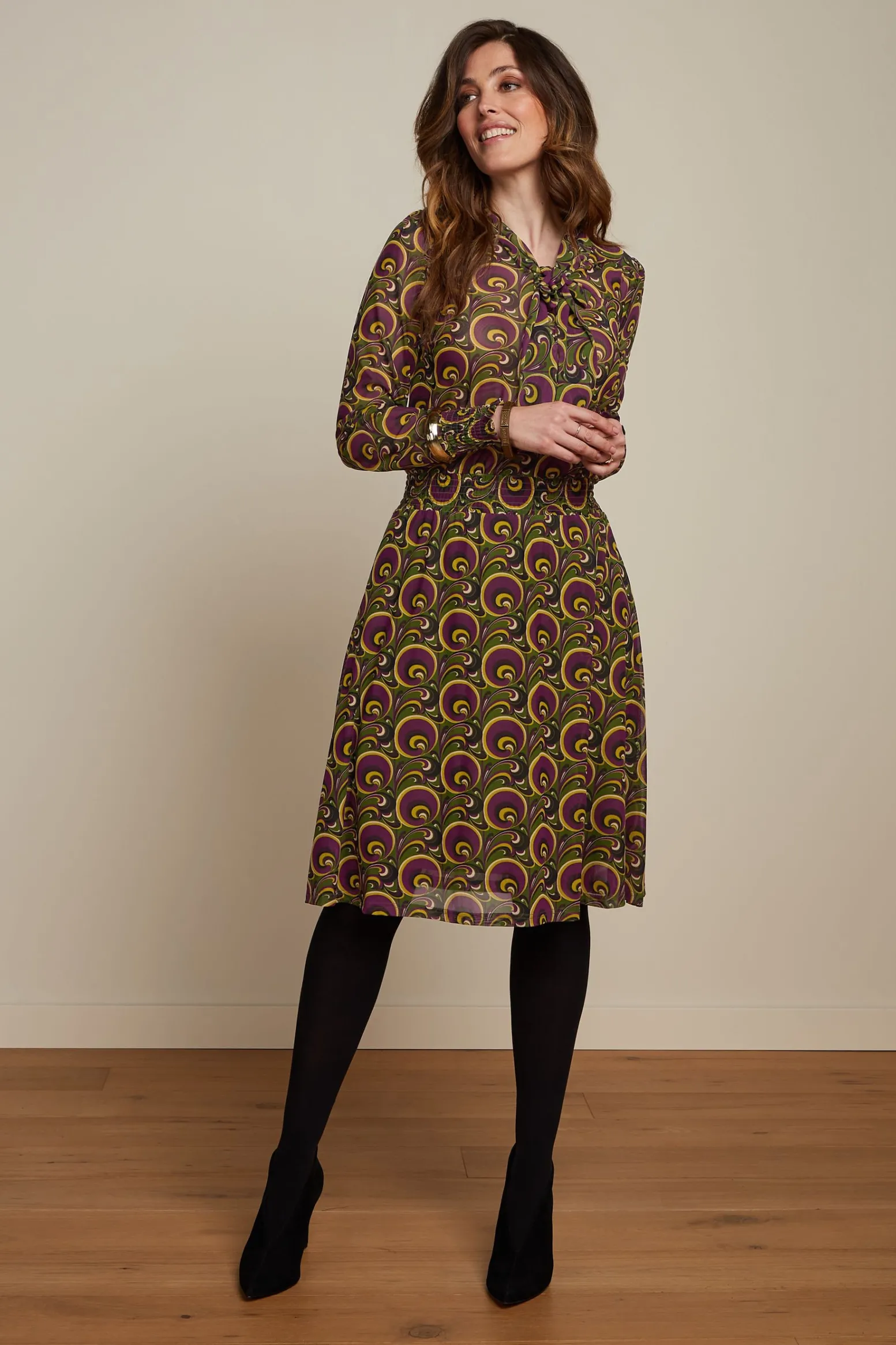 King Louie Jurken|Amalia Dress Patchouli Olive Green