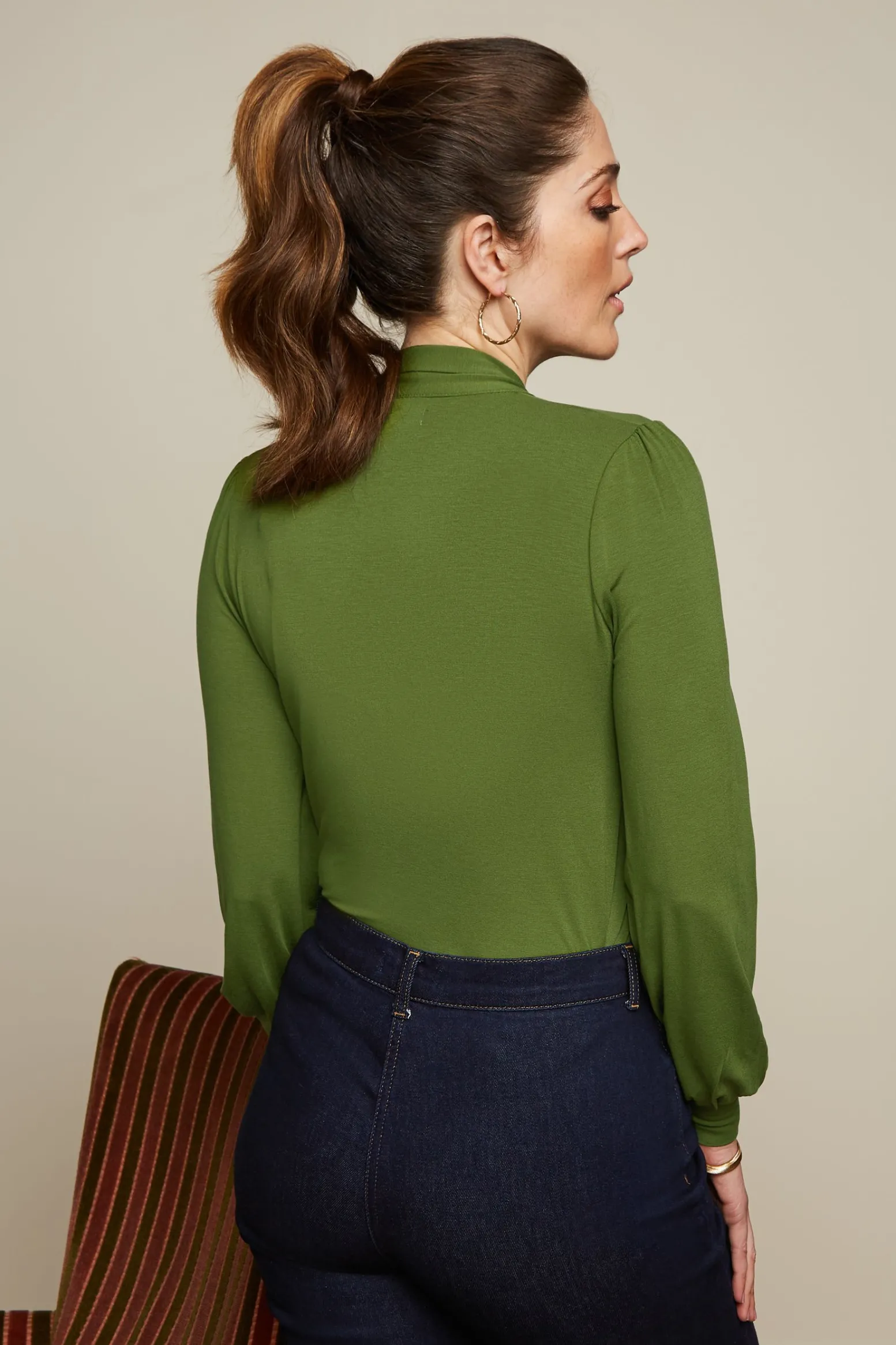 King Louie Tops & Shirts|Amalia Top Ecovero Light Olive Green
