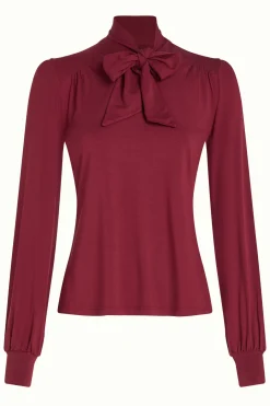 King Louie Tops & Shirts|Amalia Top Ecovero Light Cabernet Red