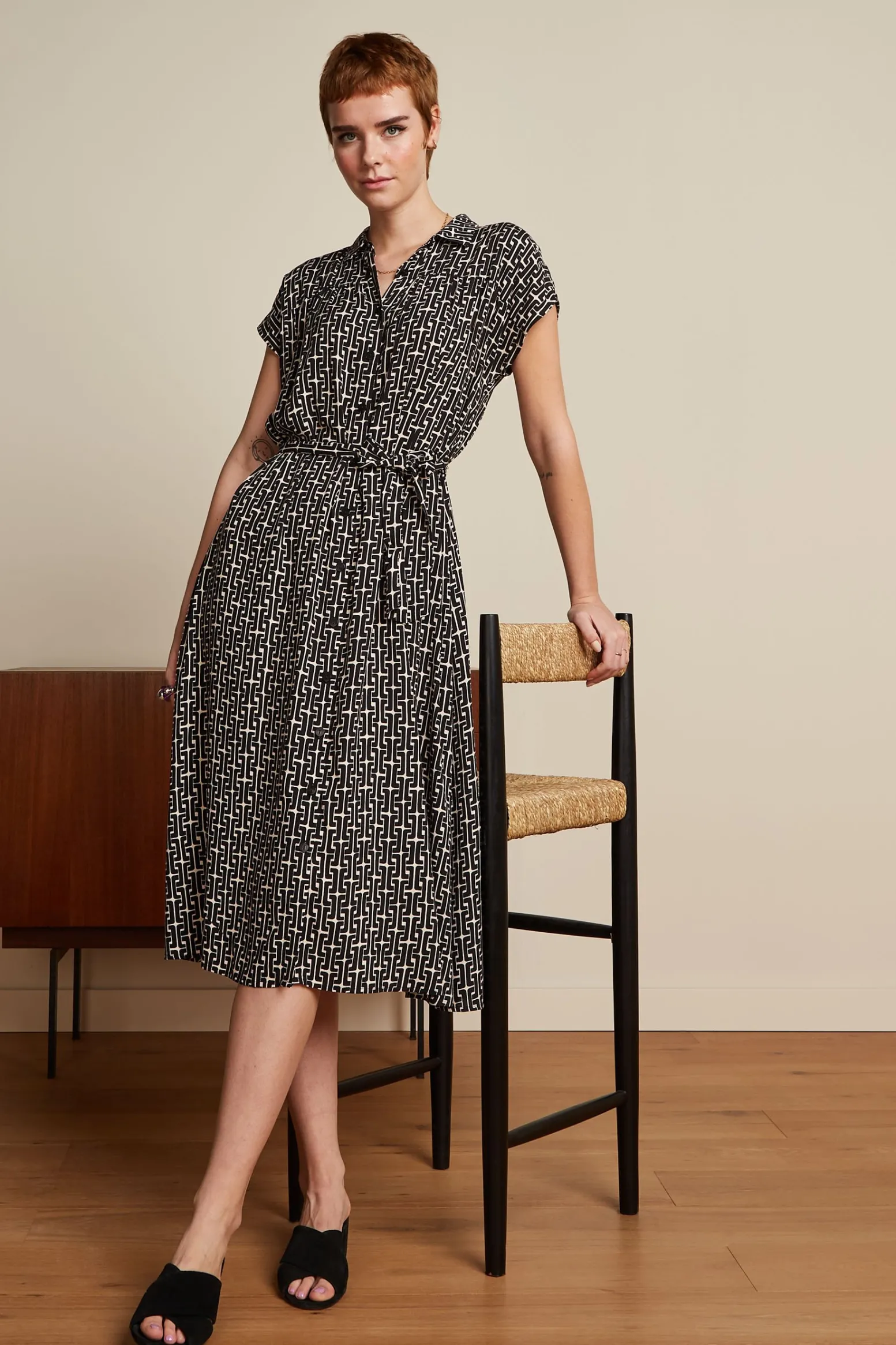 King Louie Jurken|Amy Dress Frankie Black