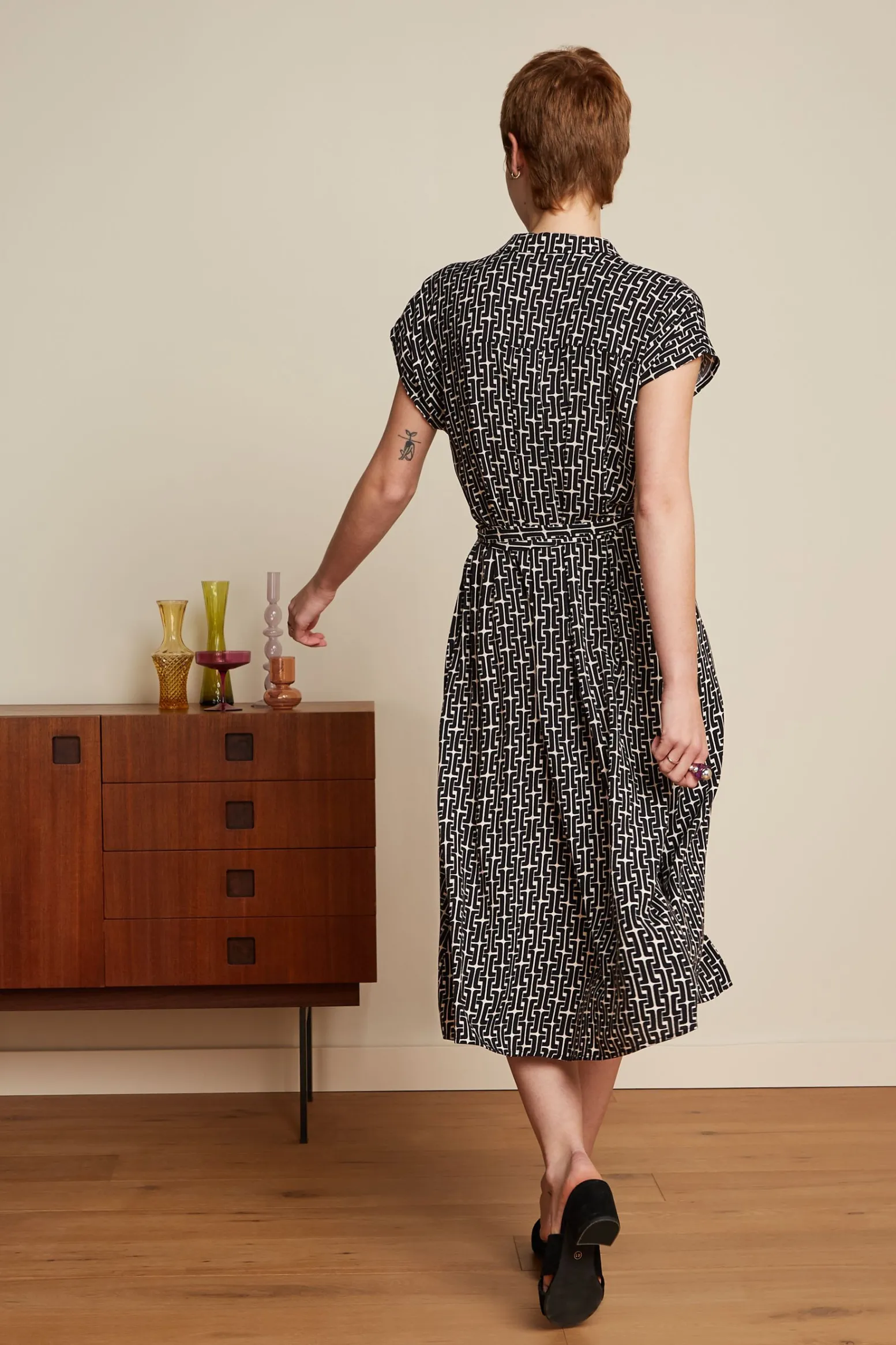 King Louie Jurken|Amy Dress Frankie Black
