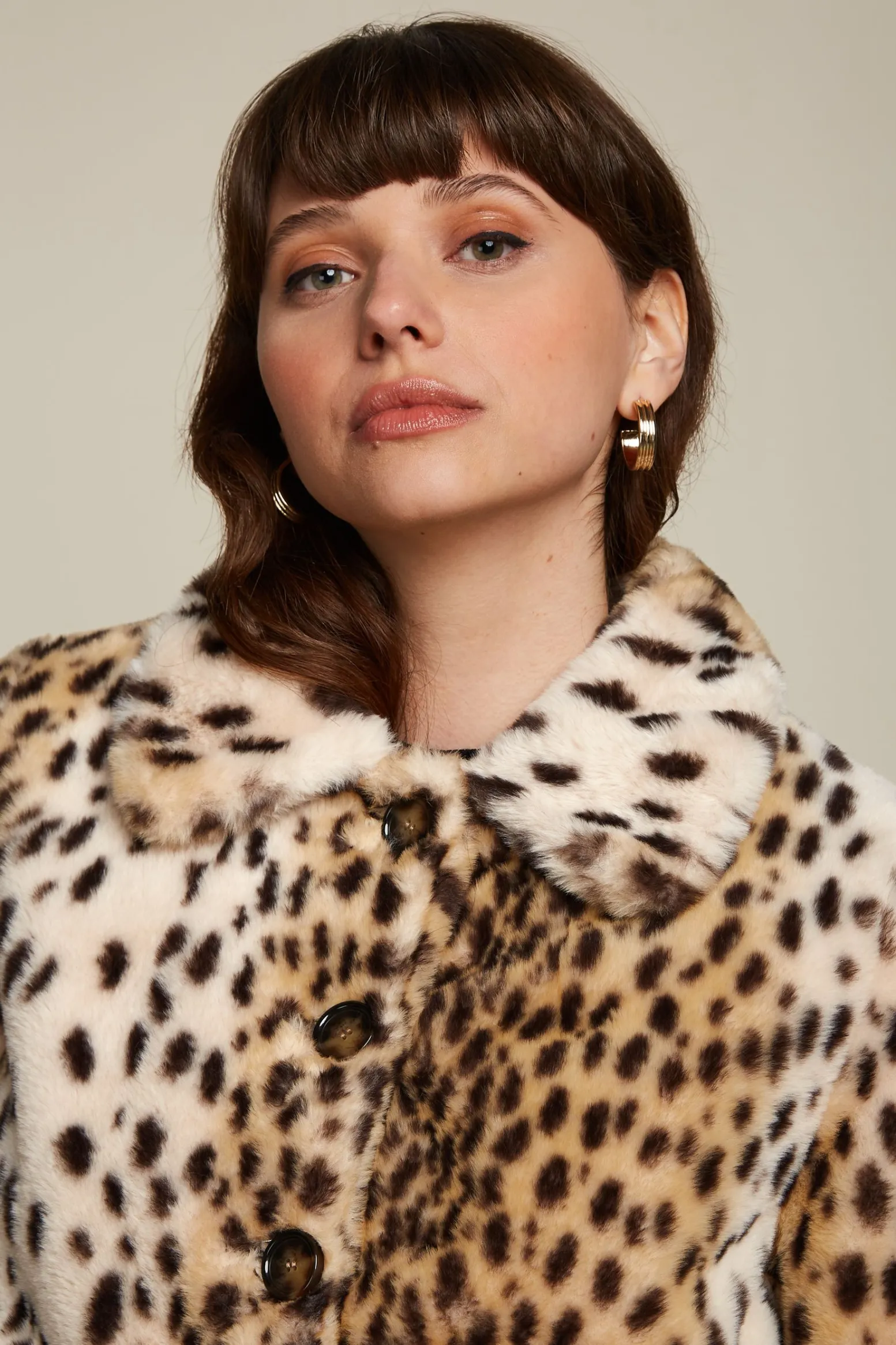 King Louie Jassen & Blazers|Anais Coat Cheetah Fur Ivory