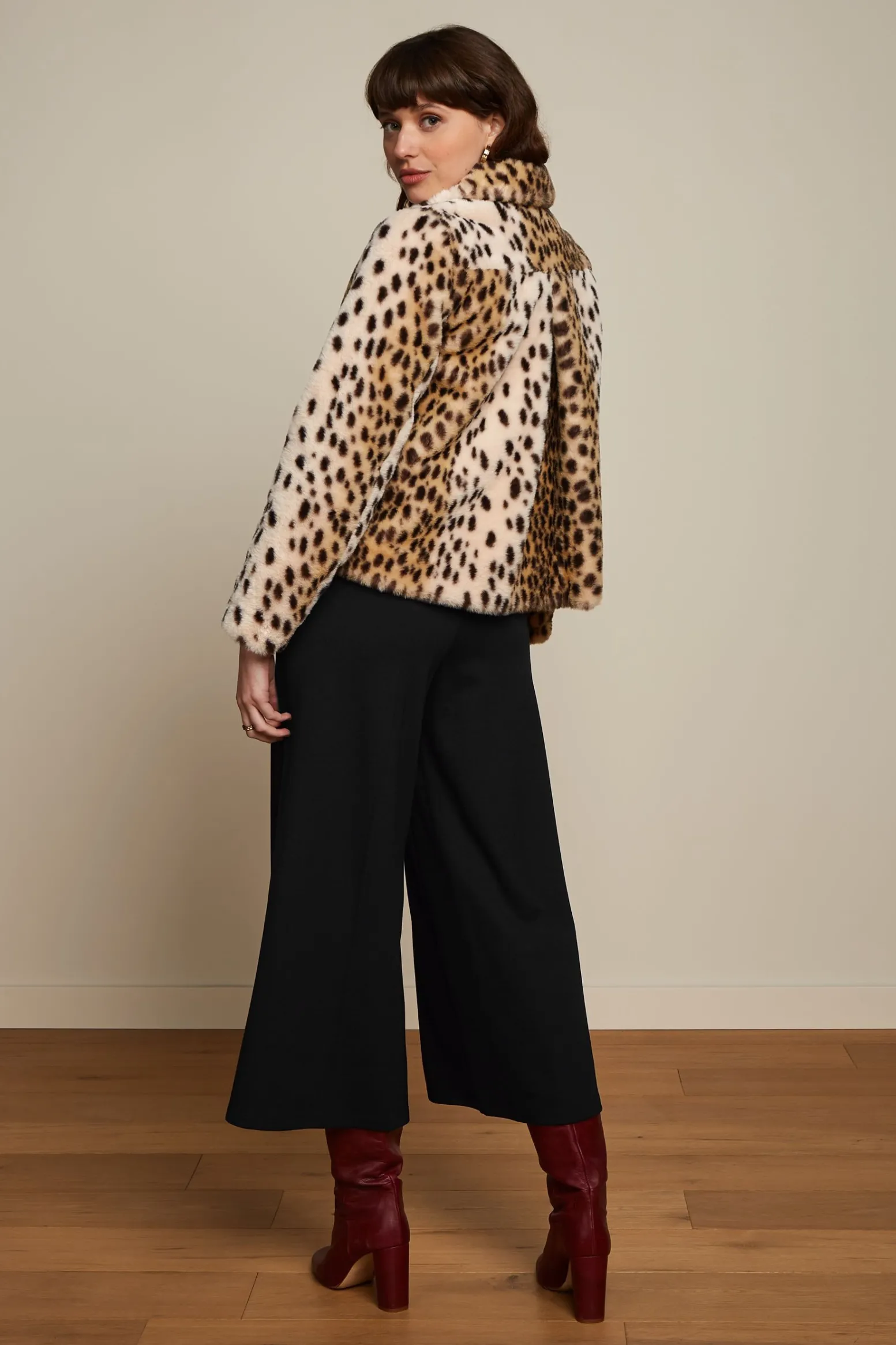 King Louie Jassen & Blazers|Anais Coat Cheetah Fur Ivory
