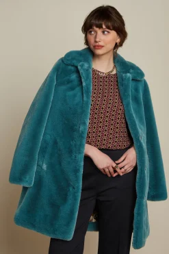King Louie Jassen & Blazers|Anais Coat Long Philly Sea Blue