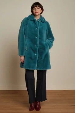 King Louie Jassen & Blazers|Anais Coat Long Philly Sea Blue