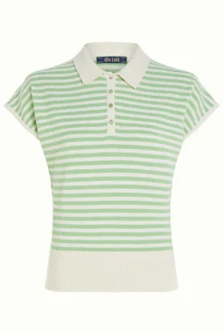 King Louie Tops & Shirts|Ann Polo Top Dee Dee Cameo Green