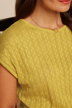 King Louie Tops & Shirts|Ann Top Loop Ajour Tuscan Yellow