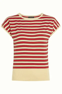 King Louie Tops & Shirts|Ann Top Port Stripe Fiery Red