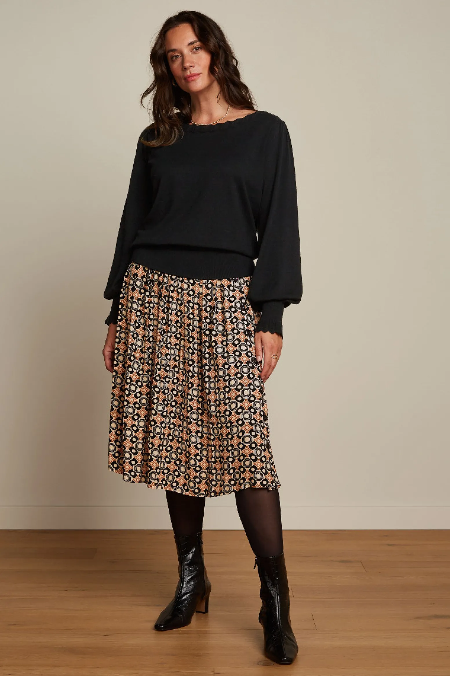 King Louie Rokken|Arianna Pleat Skirt Ozzy Marzipan