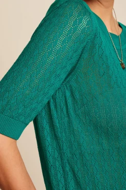 King Louie Tops & Shirts|Audrey Top Loop Ajour Eden Green