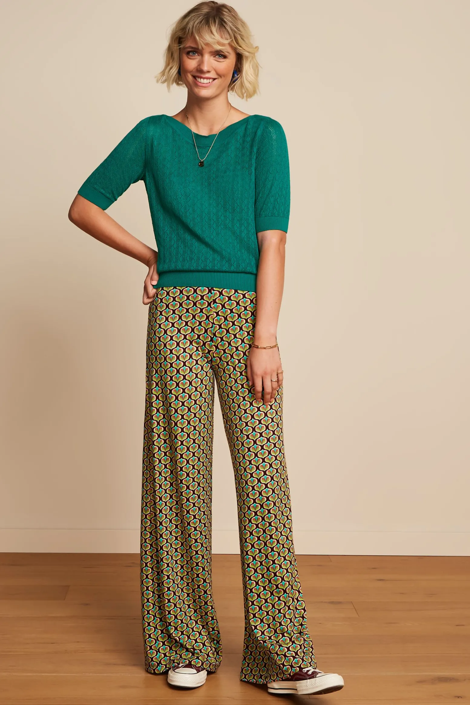King Louie Tops & Shirts|Audrey Top Loop Ajour Eden Green