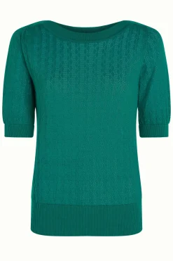 King Louie Tops & Shirts|Audrey Top Loop Ajour Eden Green