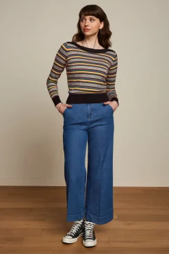 King Louie Truien|Audrey Top Sixties Stripe Black