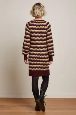 King Louie Jurken|Bente Knit Dress Gladys Porto Red