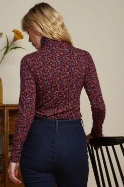 King Louie Tops & Shirts|Betsy Rollneck Top Autumn Storm Blue