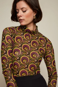 King Louie Tops & Shirts|Betsy Rollneck Top Patchouli Olive Green