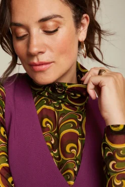 King Louie Tops & Shirts|Betsy Rollneck Top Patchouli Olive Green