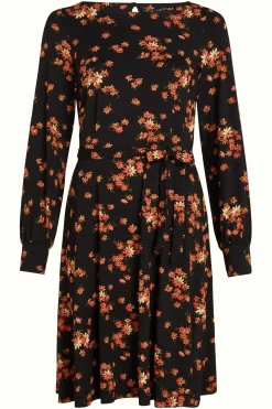 King Louie Jurken|Betty Bellsleeve Dress Rivera Black