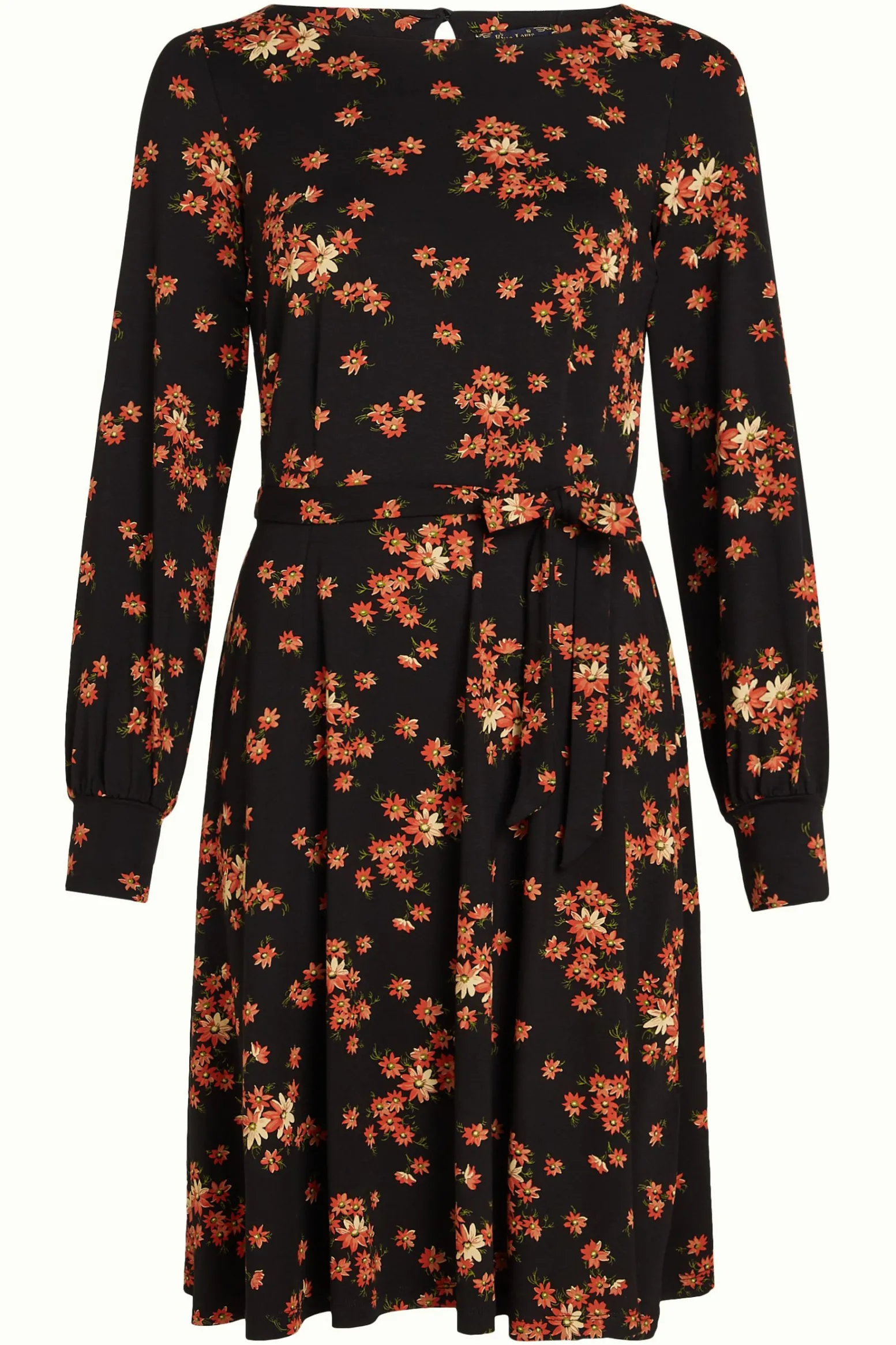 King Louie Jurken|Betty Bellsleeve Dress Rivera Black