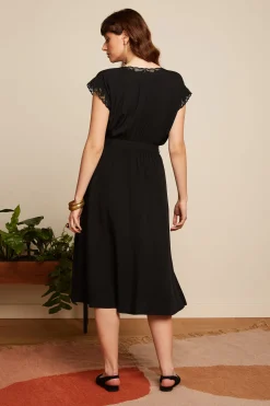 King Louie Jurken|Betty Dress Aurelie Embroidery Black