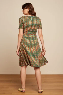 King Louie Jurken|Betty Dress Rondine Ponderosa Green