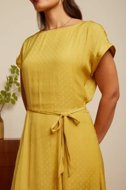 King Louie Jurken|Betty Loose Fit Dress Bisque Tuscan Yellow