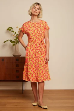 King Louie Jurken|Betty Loose Fit Dress Doree Fiesta Red