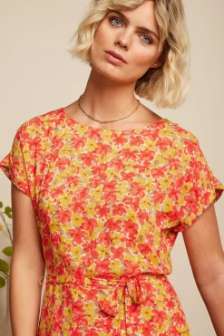 King Louie Jurken|Betty Loose Fit Dress Doree Fiesta Red
