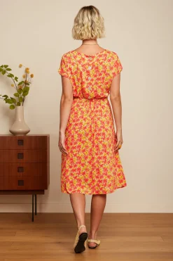 King Louie Jurken|Betty Loose Fit Dress Doree Fiesta Red