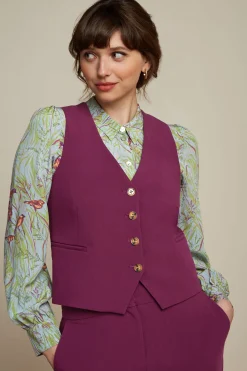 King Louie Tops & Shirts|Bianca Gilet Simonet Caspia Purple