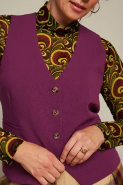 King Louie Tops & Shirts|Bianca Gilet Simonet Caspia Purple