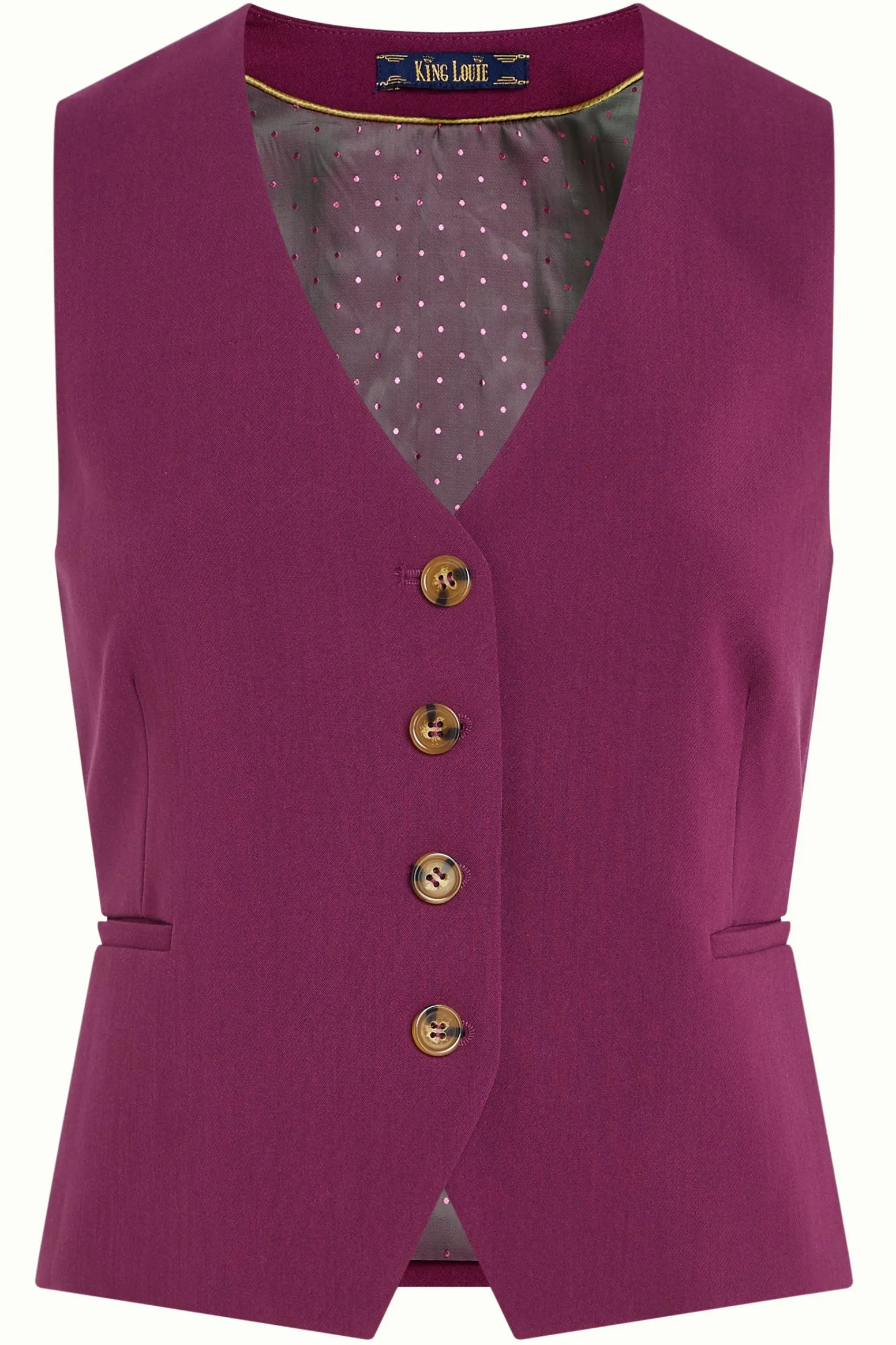 King Louie Tops & Shirts|Bianca Gilet Simonet Caspia Purple