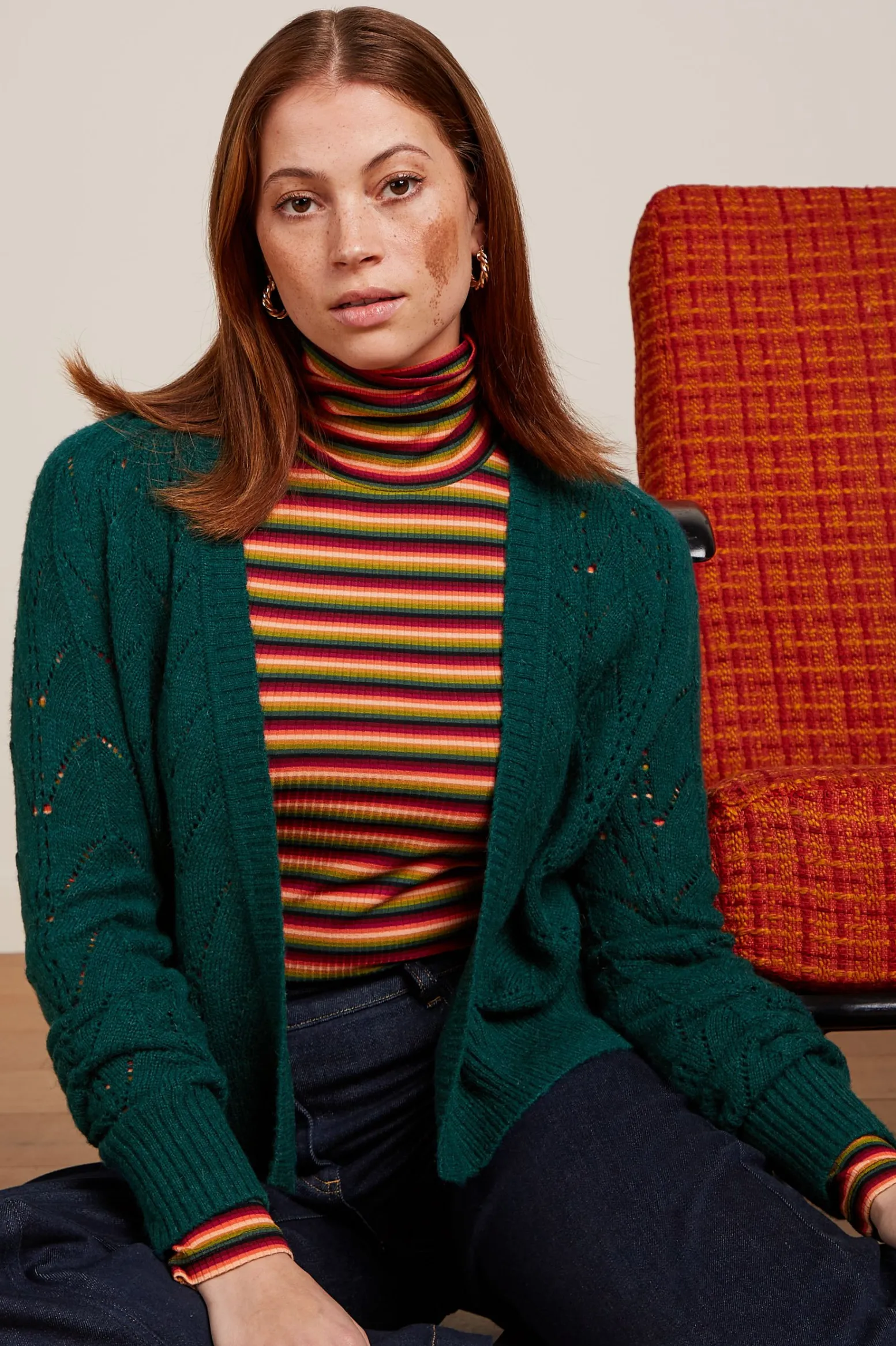 King Louie Vesten|Blanca Cardi Farfalle Pine Green