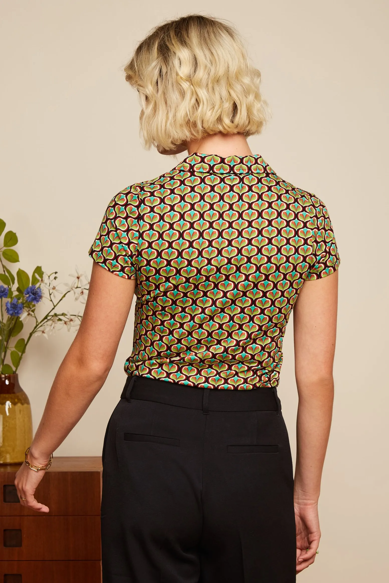 King Louie Blouses|Blouse Indy Delphinium Green