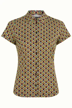 King Louie Blouses|Blouse Indy Delphinium Green