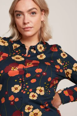 King Louie Blouses|Blouse Melody Evening Blue