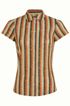 King Louie Blouses|Blouse Piso Stripe Black