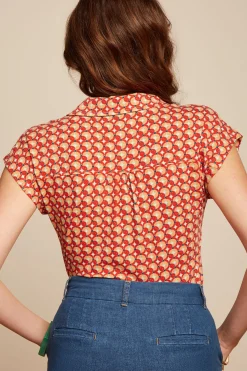 King Louie Blouses|Blouse Rowe Fiery Red