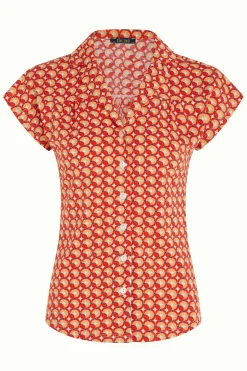King Louie Blouses|Blouse Rowe Fiery Red
