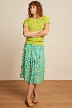 King Louie Tops & Shirts|Boatneck Top Scallop Cress Yellow