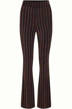 King Louie Broeken|Border Flared Pants Alma Lurex Multi Color