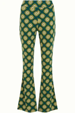 King Louie Broeken|Border Flared Pants Kirby Para Green