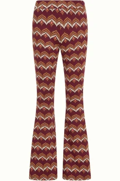 King Louie Broeken|Border Flared Pants Lounge Cabernet Red