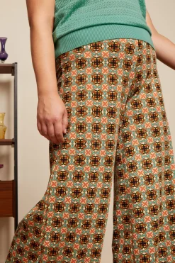 King Louie Broeken|Border Palazzo Pants Casey Black