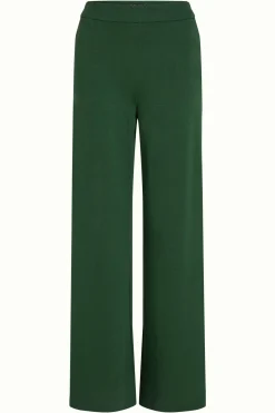King Louie Broeken|Border Palazzo Pants Milano Crepe Forest Green